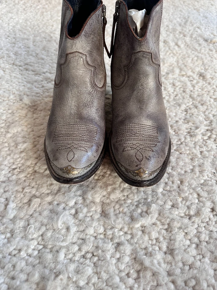 Golden Goose Original Botas de Cuero Dorado Botines Metálicos Dorados Talla 37 Foto 3 de 4