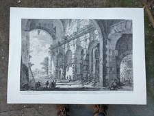 PIRANESI GIOVANNI STAMPA INCISIONE CURIA OSTILIA- DOMIZIANO - ANFITEATRO.