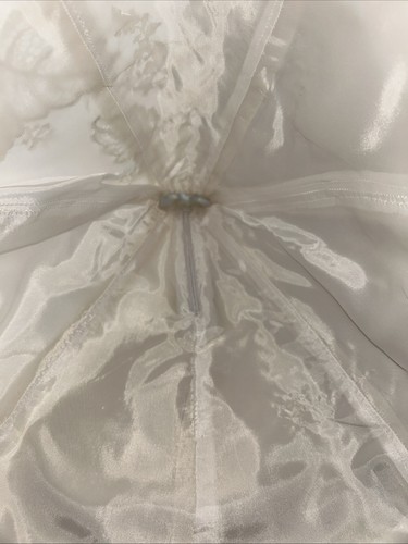 Abito da sposa vintage miniatura sposa bianco pizzo perline David sposa 13”Lx16”W Barbie - Foto 10 di 10
