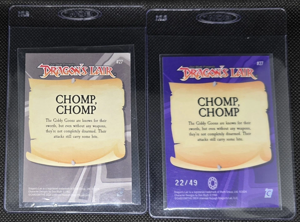 2024 Cardsmiths Dragon's Lair Series 1 Amethyst Gemstone #27 Chomp Chomp /49 - Image 4 of 4