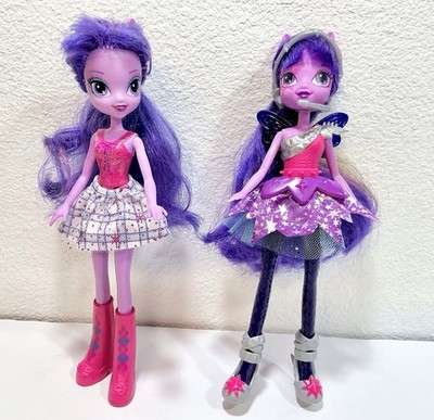 2 My Little Pony Equestria Girls Twilight Sparkle Rainbow Rocks Dolls - READ