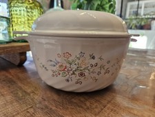 ​Vintage Kochtopf ARCOFLAM France - Blumenmuster "Bouquet" - Glaskeramik 2L
