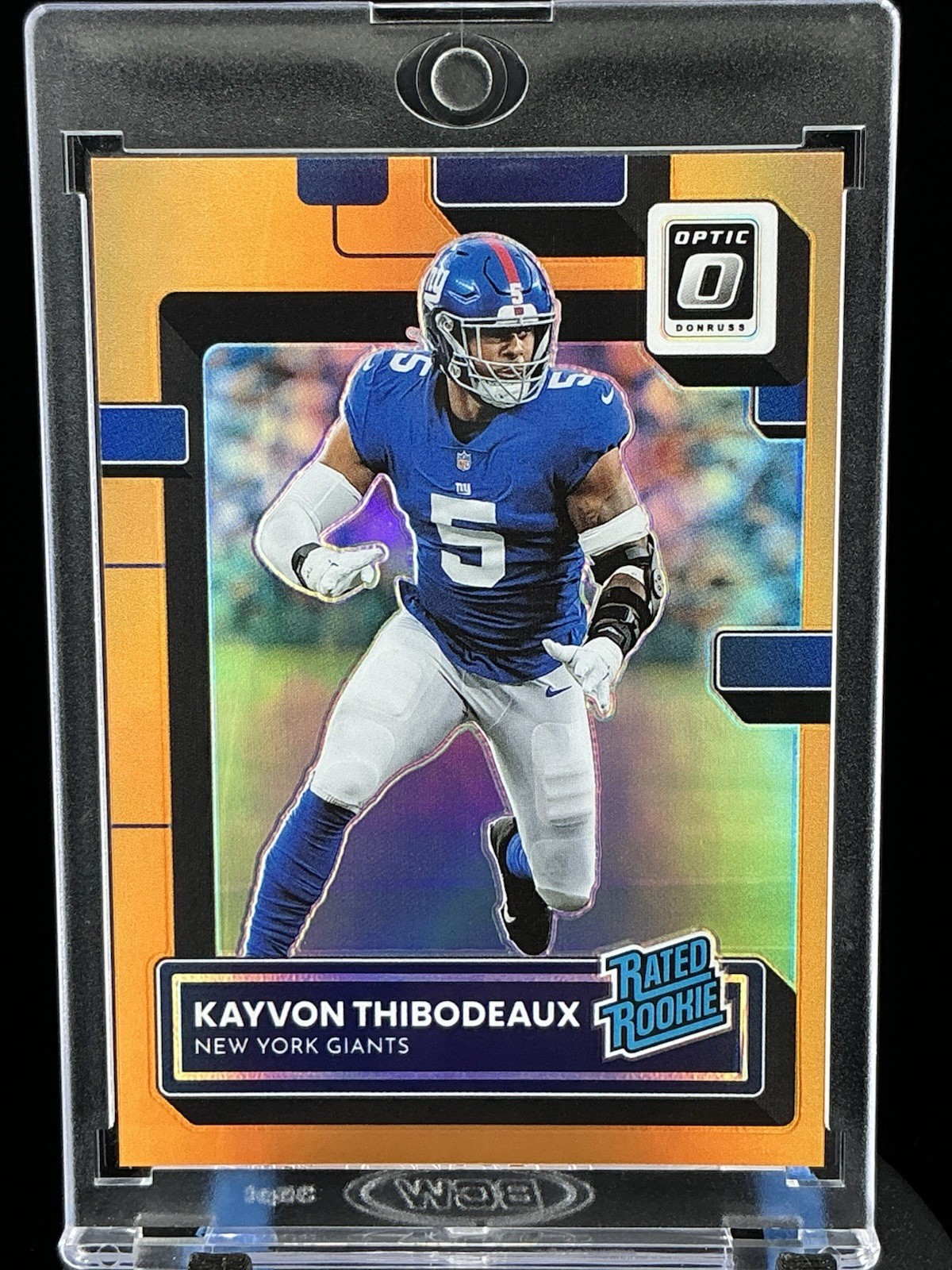 2022 Donruss Optic Kayvon Thibodeaux Orange Prizm Rated Rookie /199 Giants #245