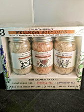 Bath Salts 3 pack, Eucalyptus Oil, Rosehip Oil, Lavender Oil
