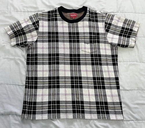 Tee shirt Supreme JACQUARD TARTAN PLAID POCKET Medium