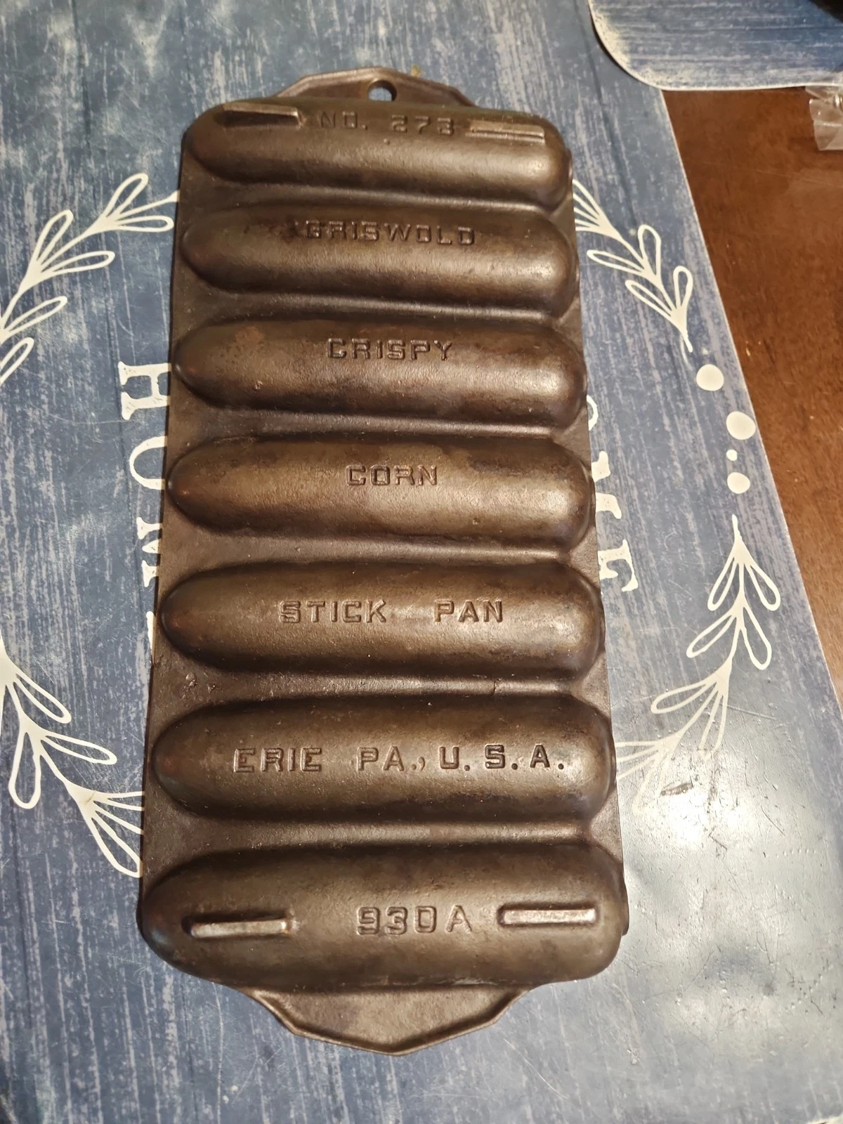 Griswold No 273 Crispy Corn Stick Pan 930 Erie PA Cast Iron 7 Cup