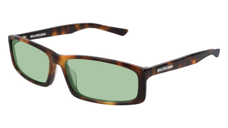 Gafas de sol Balenciaga Habana-lente verde BB0008S-002-unisex rectangulares-60-15-135 Foto 2 de 4