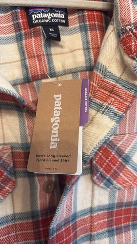 Patagonia Flannel Shirt Men's XS Organic Cotton Colorful Long Sleeve Button Up - Picture 4 of 6
