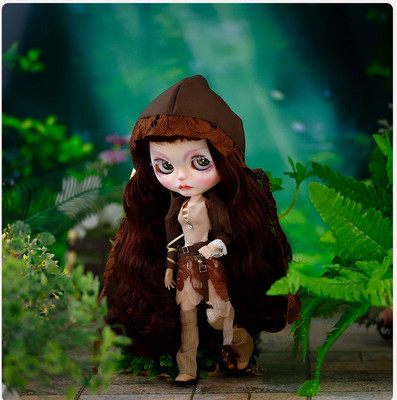 12'' Factory Blyth Doll Red Brown Hair Hand Painted Makeup Sleeping Eyes + outfit