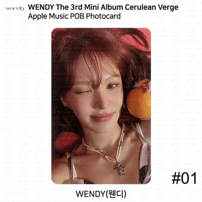 ウェンディ Cerulean Verge トレカ Applemusic ラキドロ RED VELVET WENDY The 3rd Mini Album Cerulean Verge POB Photocard