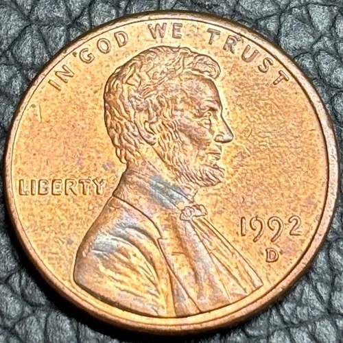 1992-D Lincoln Memorial Cent — photo from another recent sale