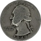 1947-S Washington Silver Quarter in a SAFLIP® - VG- (Good+)