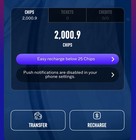 Dave and Buster's Power Card With 2000 Chips Non-Expiring (READ DESCRIPTION!)