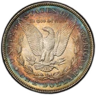 1887-P PCGS MS62 Morgan Dollar w/ Monster Reverse Rainbow Toning & PQ Eye Appeal