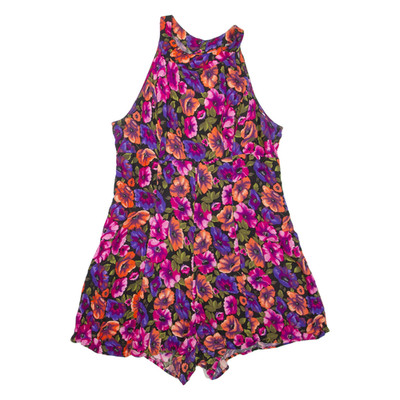 BASIC EDITIONS Damen Playsuit rosa Blumen weites Bein Viskose L