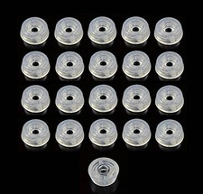 20 Clear Medium Round Rubber Feet - .312 H X .875 D - Made in USA - Food Safe...