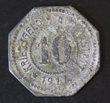 GERMANY (Rastatt) 10 Pfennig 1917 - Zinc - Kriegsgeld - 3469