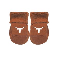 Baby Bootie Socks Team Color Soft, Cozy Machine Washable Texas Longhorns