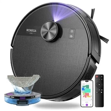 MONSGA Robot Vacuum and Mop Combo, 5000Pa Robotic Vacuum with Lidar Navigatio...