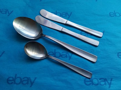 Gense Facette Sweden 18-8 Stainless 4 Piece Mixed Lot, Satin, Spoons, Spreaders 