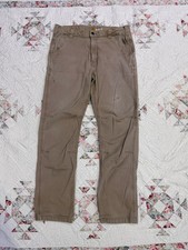 Tan Carhartt Pants With Zipper Pockets