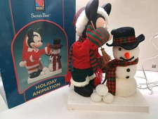 Vintage 1996 Mickey & Snowman Santa's Best Holiday Animation