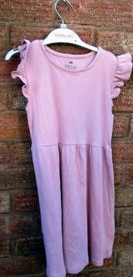 MÄDCHEN ROSA LÄSSIGES SOMMERKLEID 6-8 Jahre von H&M