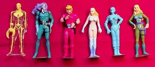 Lot of 6 Small Cobra Space Adventure Figure - Manga - AB Toys - 1982 - Complete