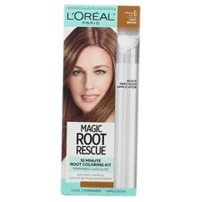 4 Pack L'Oreal Paris Magic Root Rescue Permanent Hair Color, Light Brown 6
