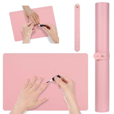 Soft Nail Table Mat 60x40cm Foldable Manicure Pad Nail Desk Mat for Salon