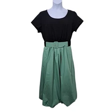 City Chic Size 18W Paris Days Dress - Sage/Black/Green NWT