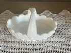 Vintage Westmoreland Milk Glass Basket Trinket Dish Grape Pattern