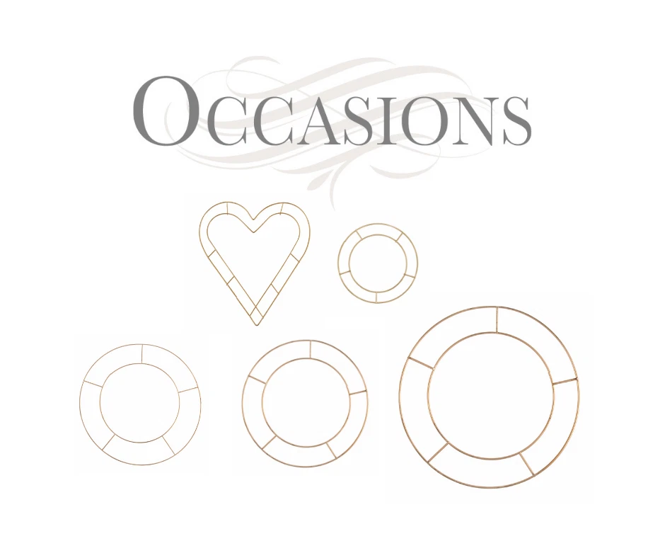 OCCASIONS Base de corona de alambre para ocasiones Navidad festiva hágalo usted mismo decoración de anillo de corazón