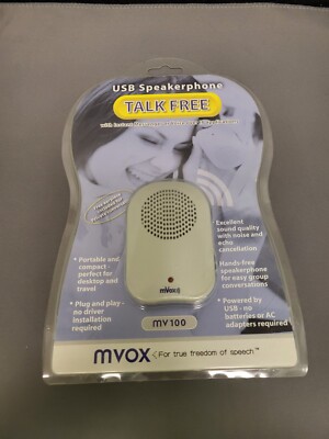 MVOX MV100 Portable USB Speakerphone Hands-Free Plug & Play Voice Chat