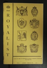 The Royalist Magazine Booklet Coat of Arms Habsburg Dominions 1961 Vol. 1 No. 1