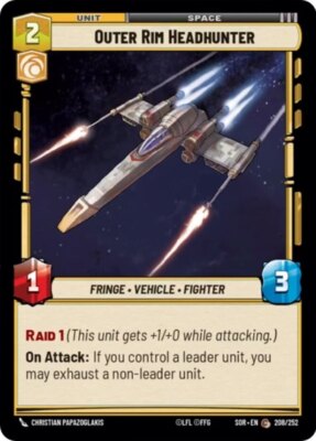 x3 Outer Rim Headhunter - Hyperspace C Star Wars Spark of Rebellion M/NM
