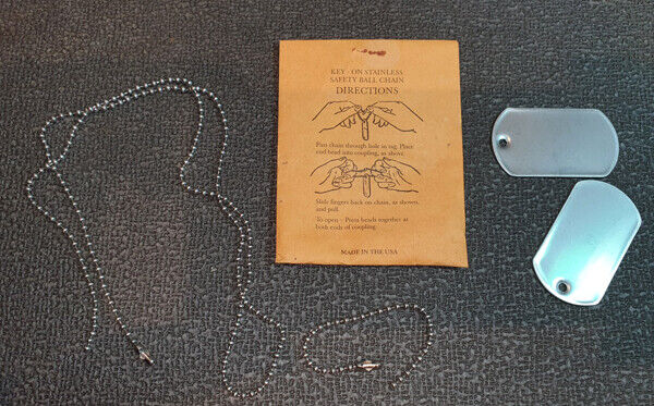 Vietnam War Style US Dog Tags Made To Order On An Original 1965 Dated Machine