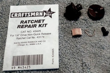 (RARE) CRAFTSMAN 1/4" Ratchet Kit 43425- For 43174