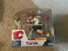 ROMAN TUREK 2002 SERIES 3 MCFARLANE NHL WHITE JERSEY FREE CASE WITH BIN FLAMES