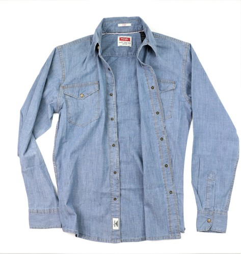 New Wrangler Long Sleeve Denim Shirt 