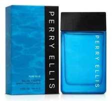 PURE BLUE PERRY ELLIS FOR MEN-EDT-SPRAY-3.4 OZ-100 ML-AUTHENTIC-MADE IN USA