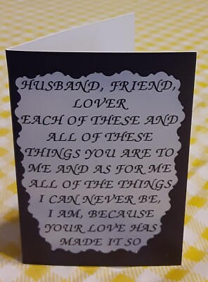 Any Occasion Love Note Card 2030C Husband Friend Lover Friendship Family