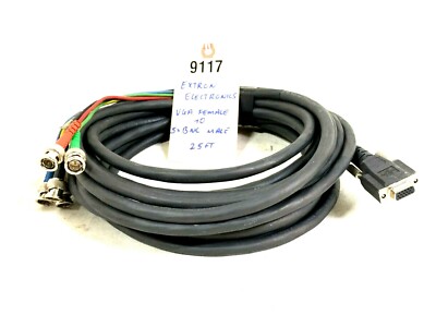 EXTRON ELECTRONICS 25FT VGA FEMALE TO 5X BNC CABLE #9117 (ONE)