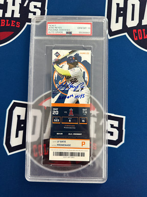 Jose Reyes Autographed 2000th Hit Game Ticket Stub with Inscription Gem 10 Auto