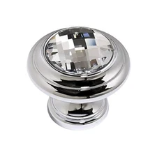 Alno C211-CLR/PC Swarovski Crystal 1 1/4" Crystal Knob Polished Chrome