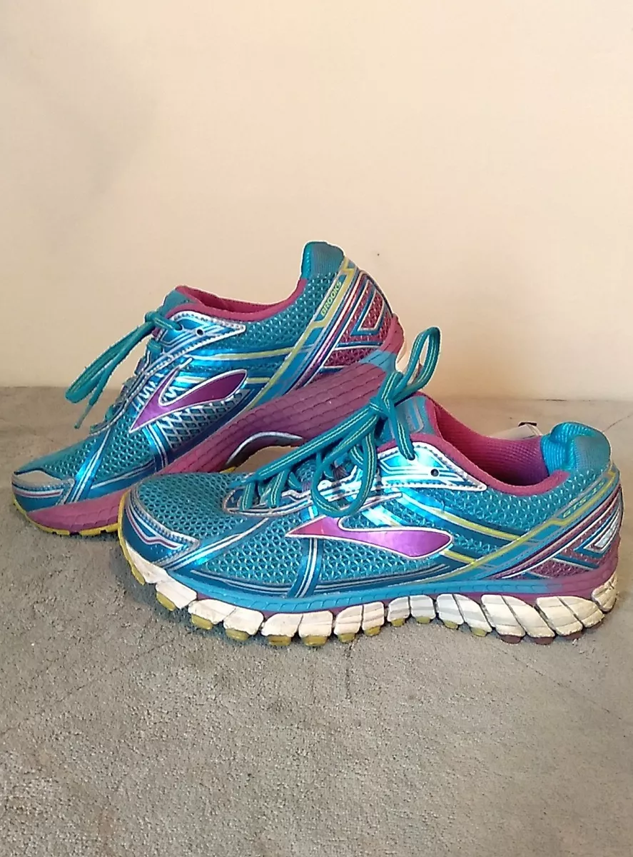 Brooks Adrenaline GTS 15 Running Shoes Women's Size 9 Turquoise Magenta  Pink