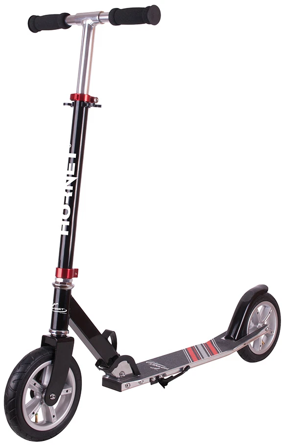 Hudora Hornet Scooter Air 200 schwarz rot Roller Cityroller 14533 Luftbereifung