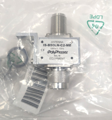 Polyphaser IS-B50LN-C2-ME N-Male Coaxial Lightning Surge Protector DC Blocked NE