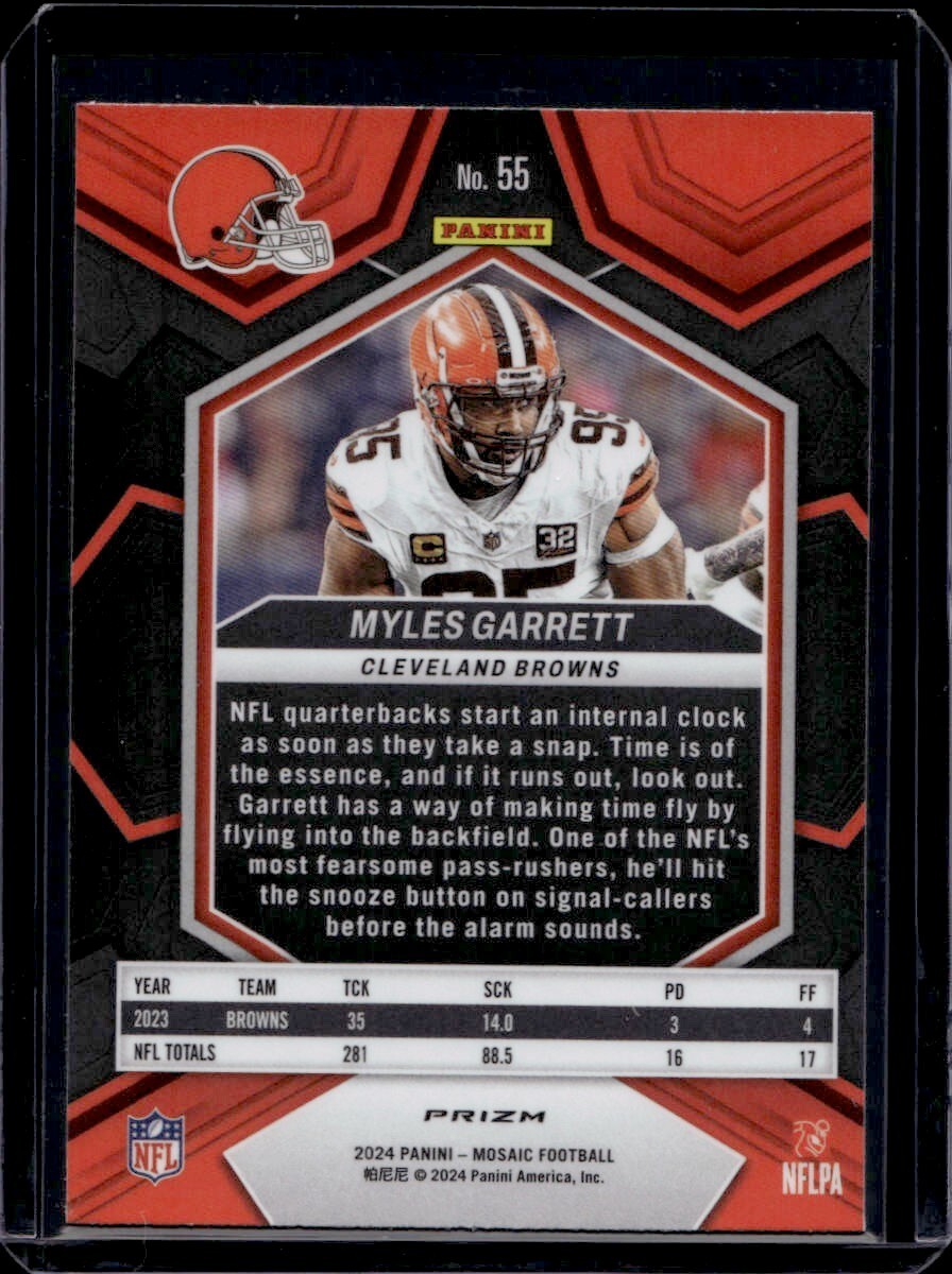 2024 Panini Mosaic - Green Mosaic Prizm #55 Myles Garrett | eBay