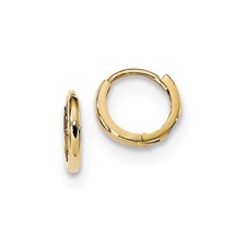 Real 14kt Yellow Gold Madi K Polished Hinged Hoop Earrings